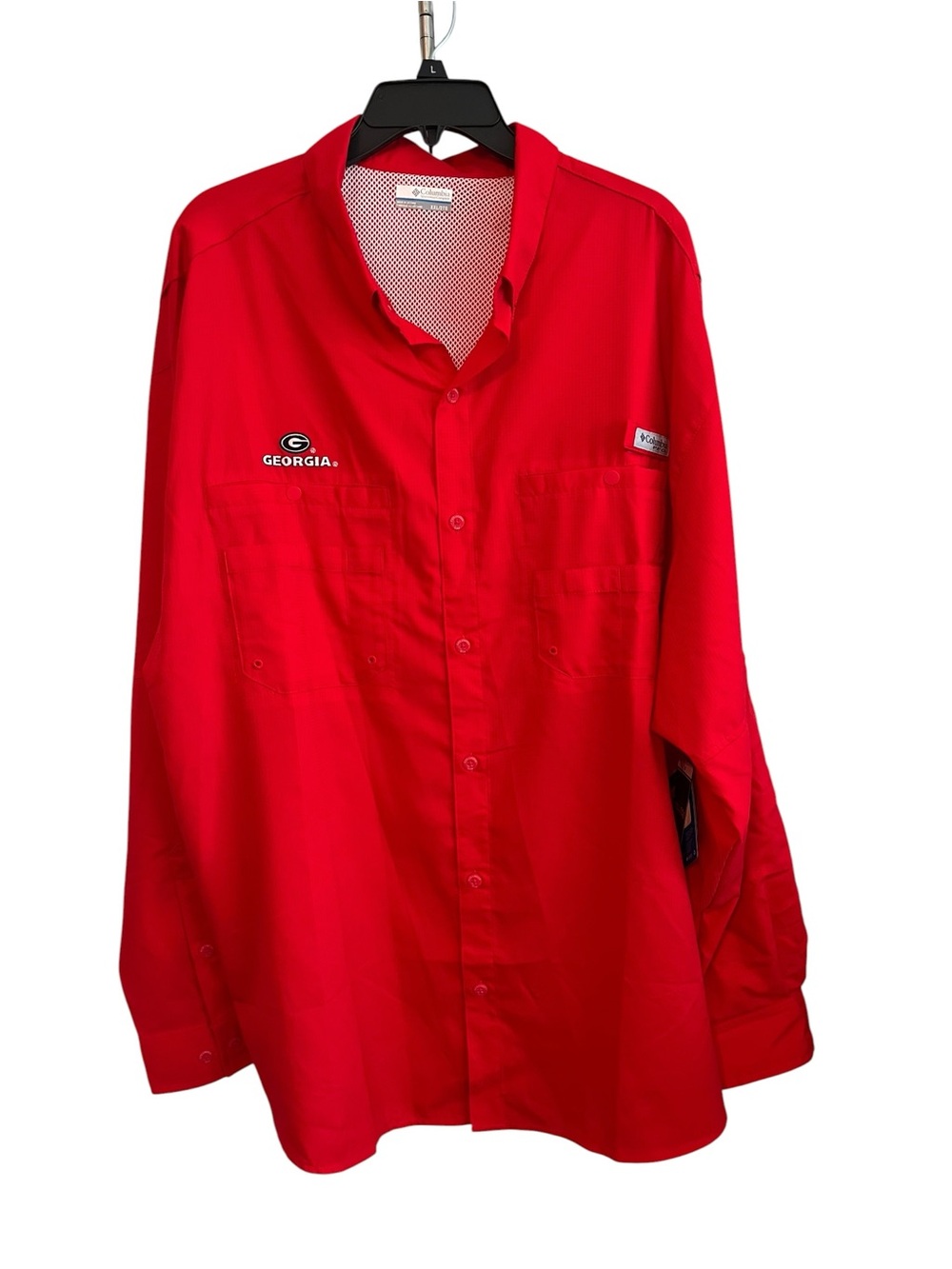 Columbia PFG Georgia Bulldogs Fishing Shirt NWT Men’s XXL Red